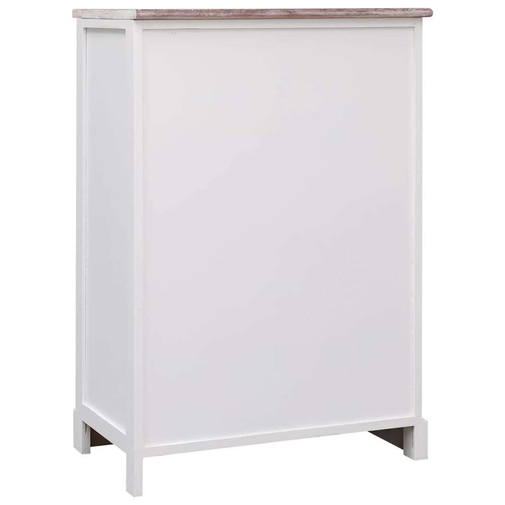 Aparador com 10 gavetas 113x30x79 cm madeira castanho