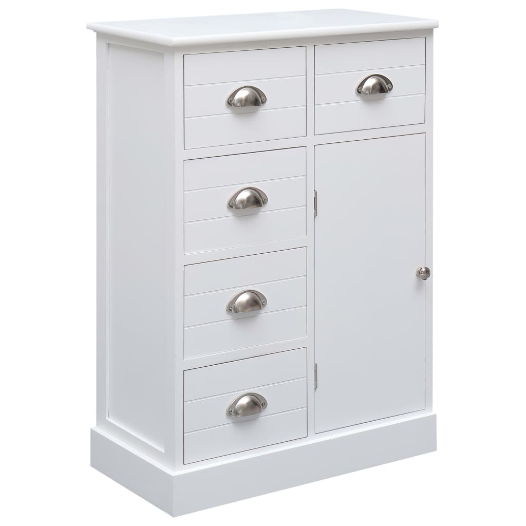 Aparador com 10 gavetas 113x30x79 cm madeira branco