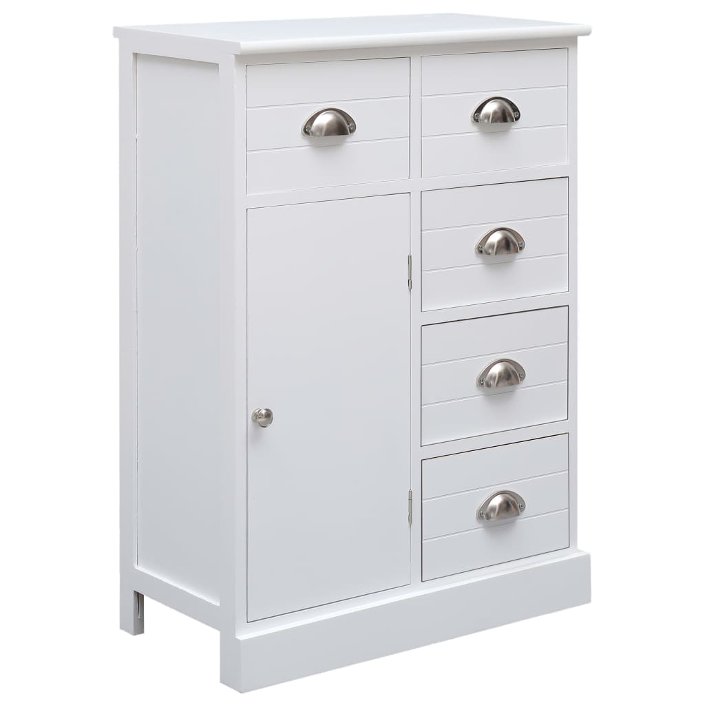 Aparador com 10 gavetas 113x30x79 cm madeira branco