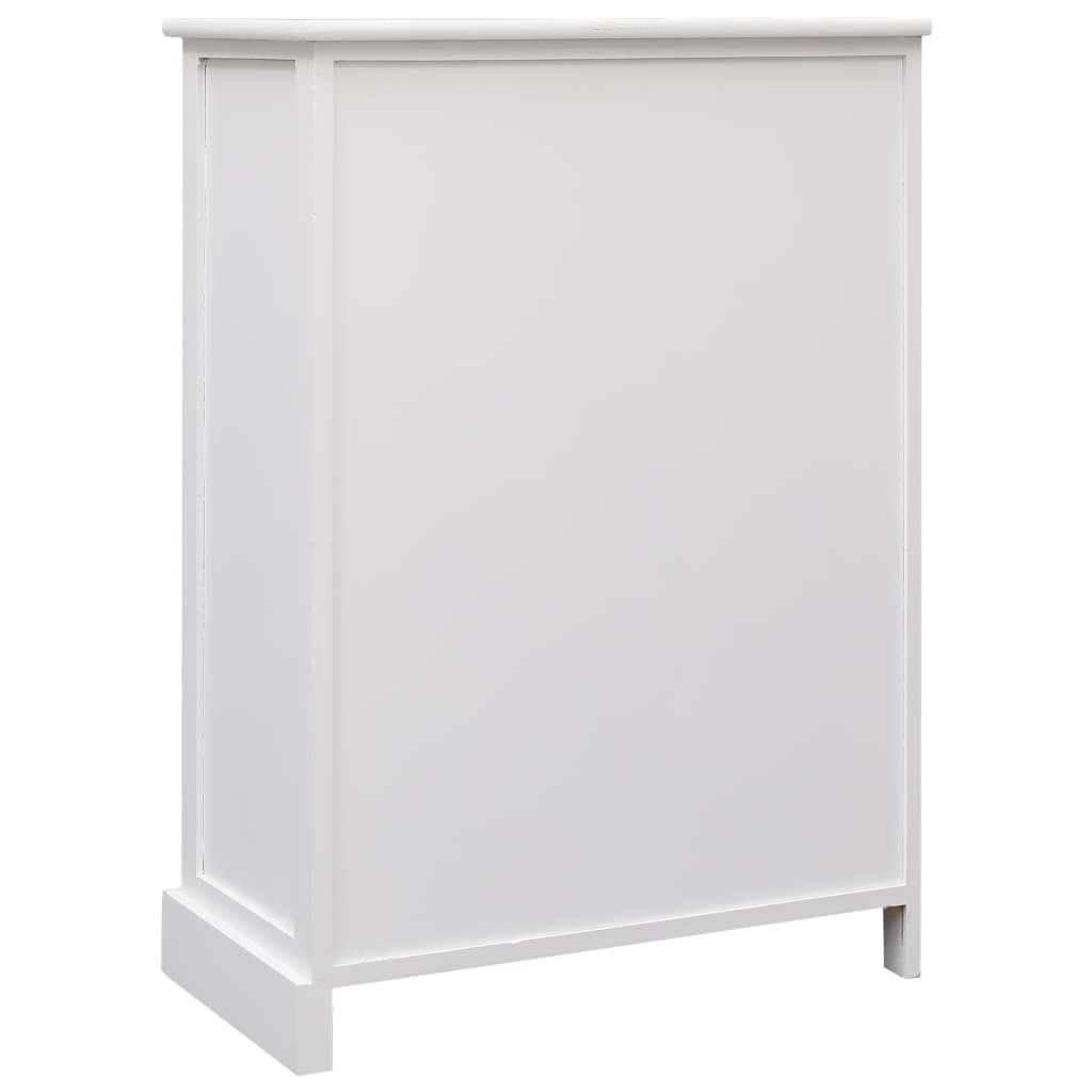 Aparador com 10 gavetas 113x30x79 cm madeira branco
