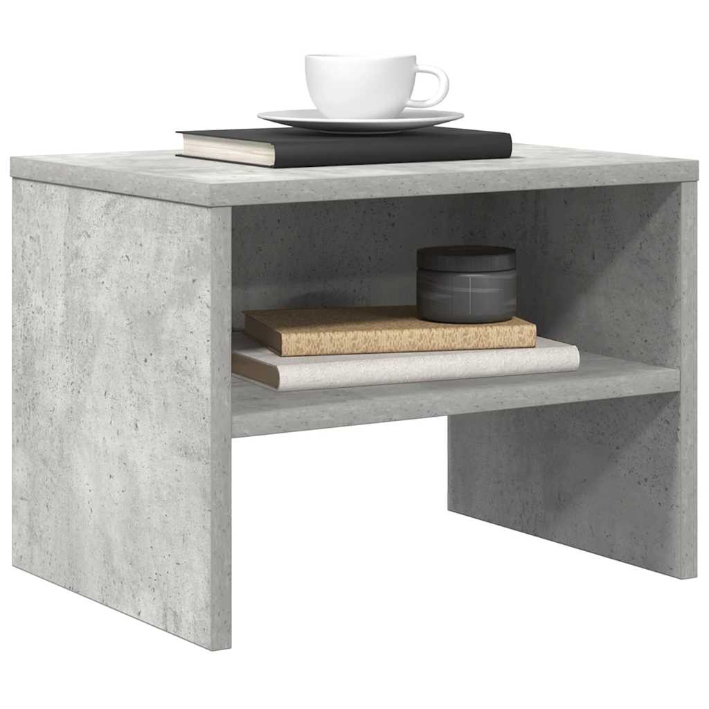 Mesa-de-cabeceira 40x30x30 cm contraplacado cinzento cimento