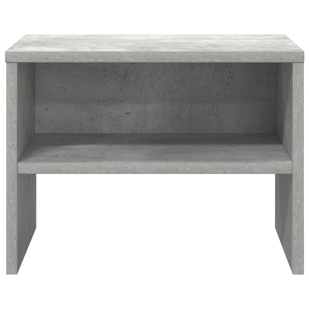 Mesa-de-cabeceira 40x30x30 cm contraplacado cinzento cimento