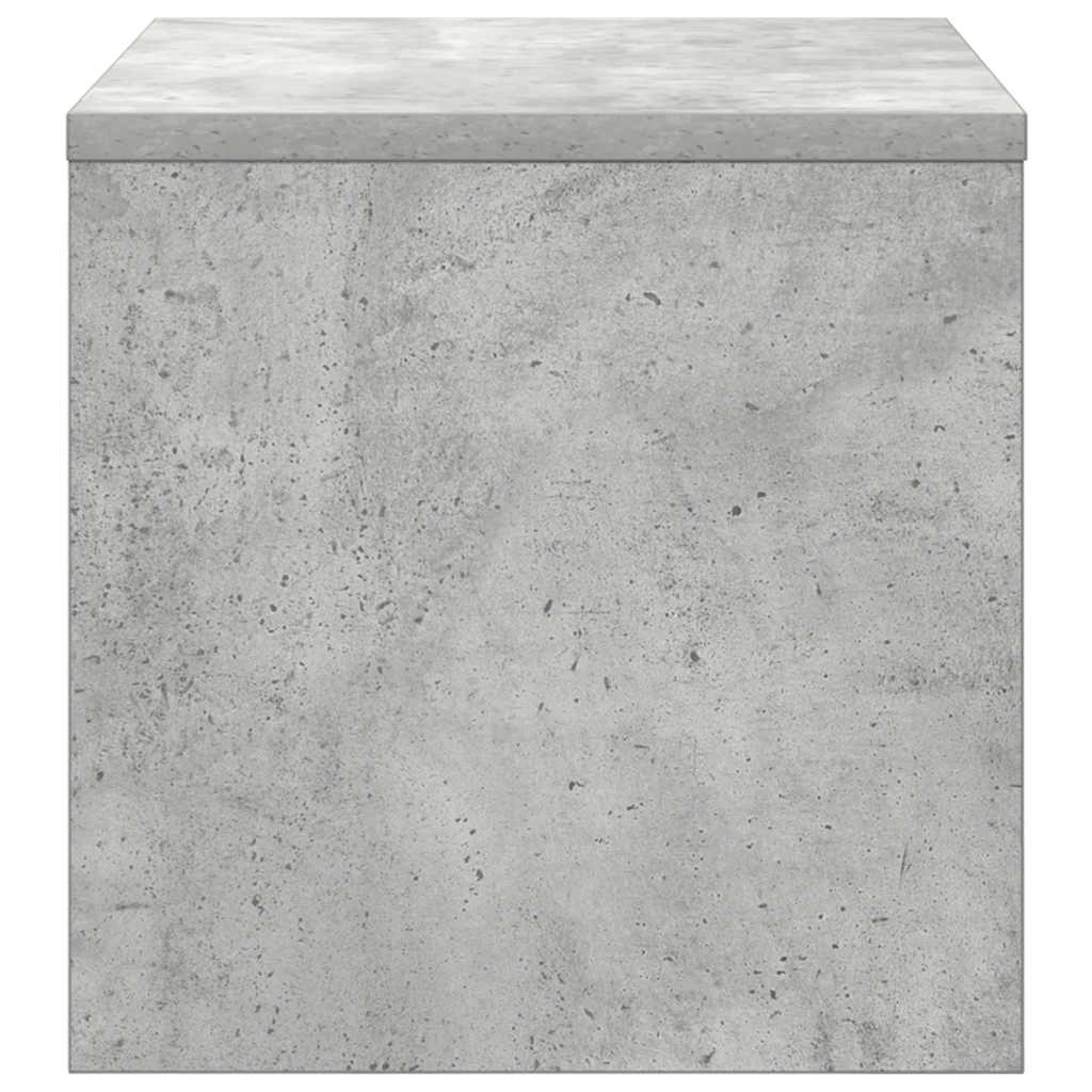 Mesa-de-cabeceira 40x30x30 cm contraplacado cinzento cimento