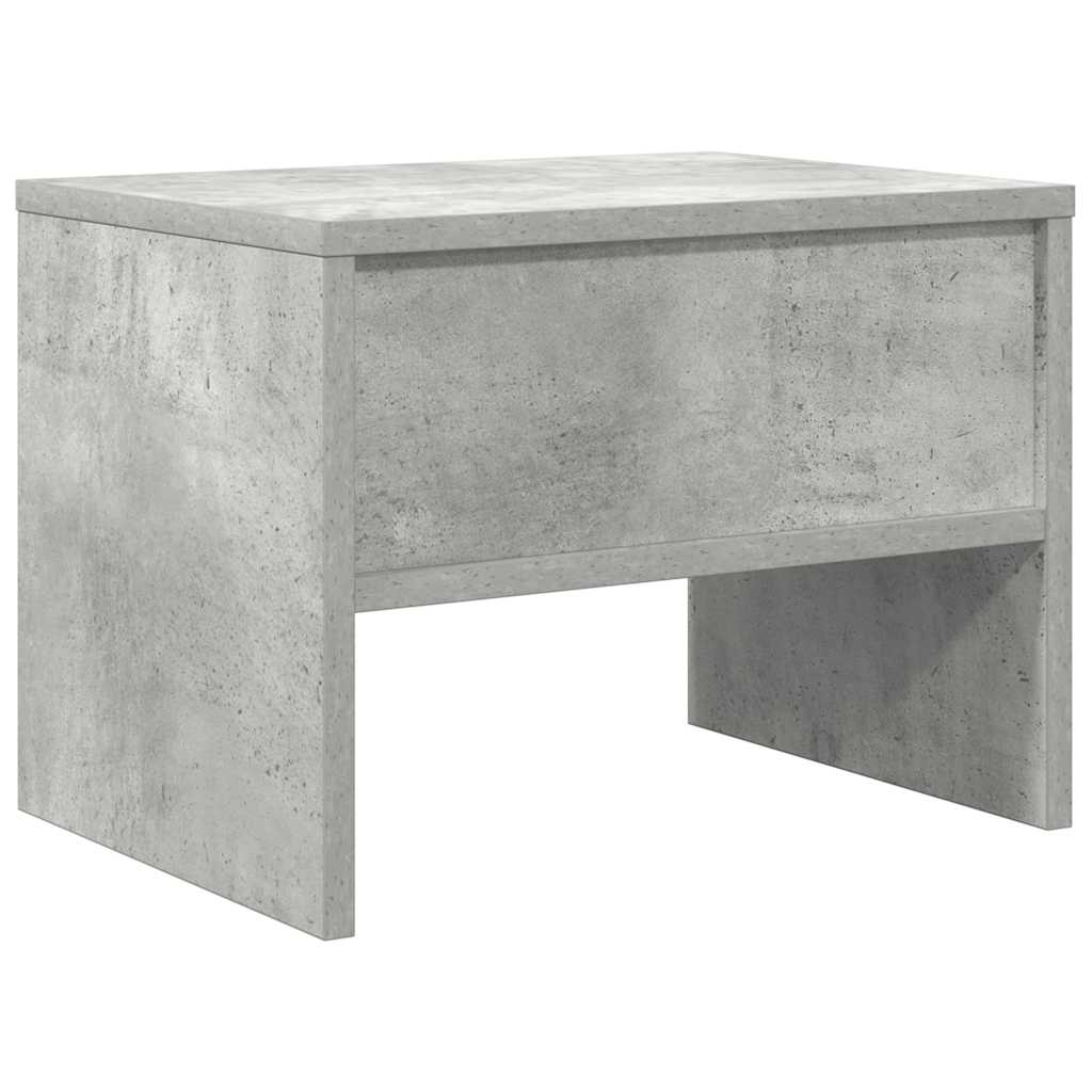 Mesa-de-cabeceira 40x30x30 cm contraplacado cinzento cimento