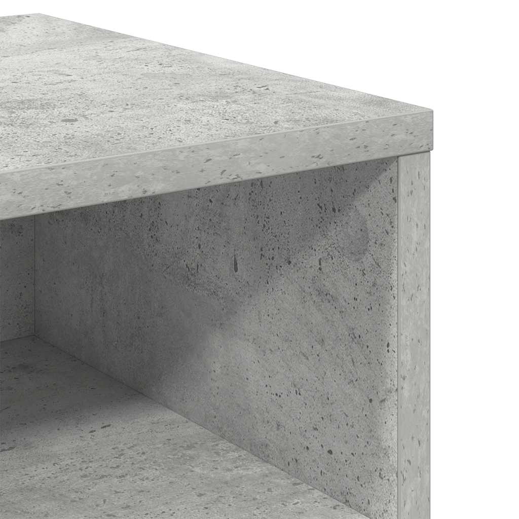 Mesa-de-cabeceira 40x30x30 cm contraplacado cinzento cimento