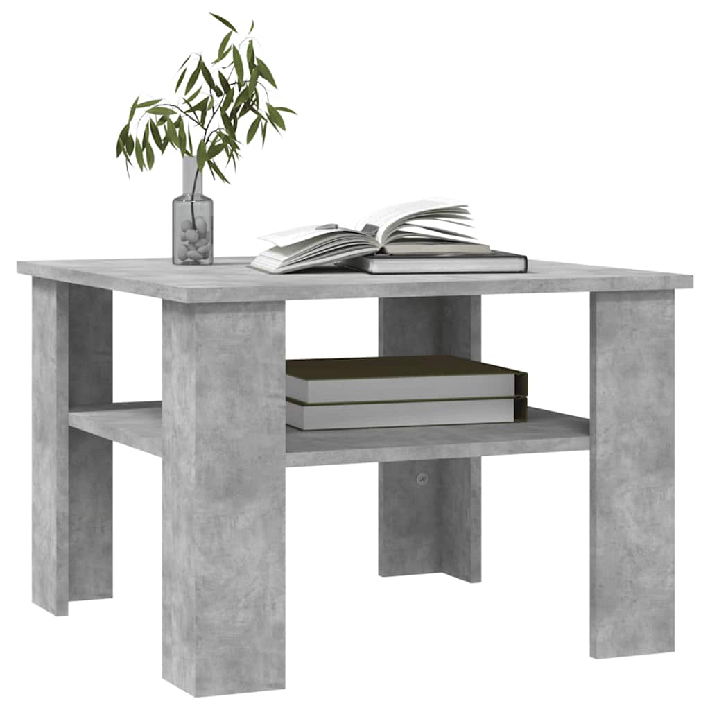 Mesa de centro derivados de madeira cinzento cimento