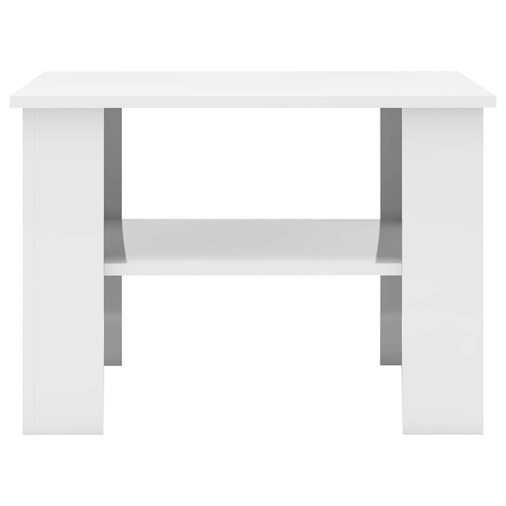 Mesa de centro derivados de madeira branco brilhante