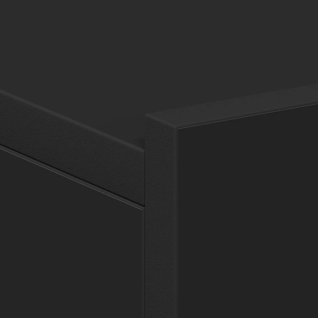 Mesa de cabeceira suspensa 2 pcs derivados de madeira preto