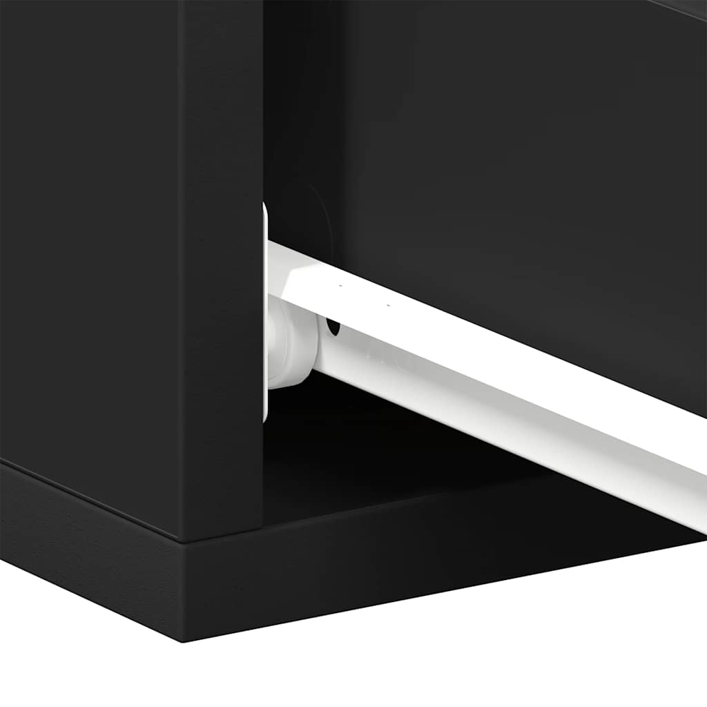 Mesa de cabeceira suspensa 2 pcs derivados de madeira preto