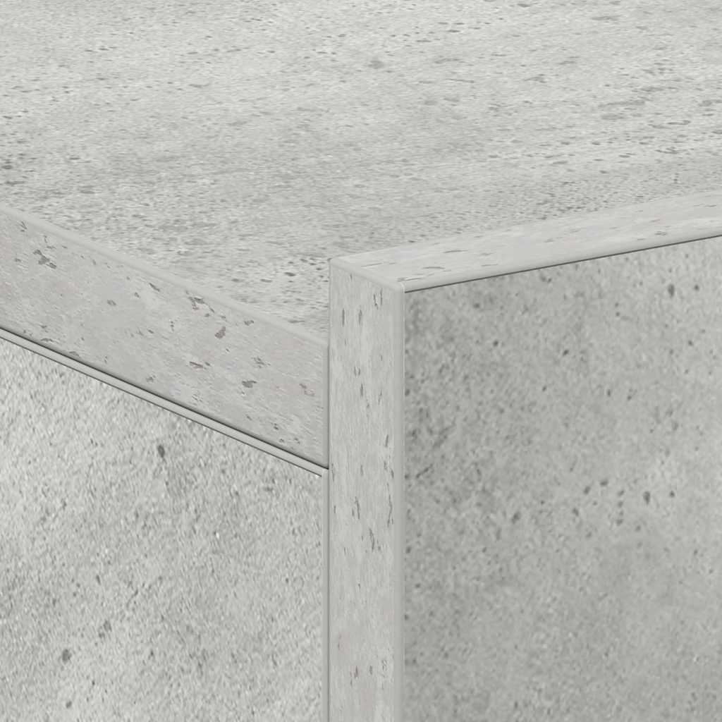 Mesa cabeceira suspensa 2pcs derivados madeira cinzento cimento