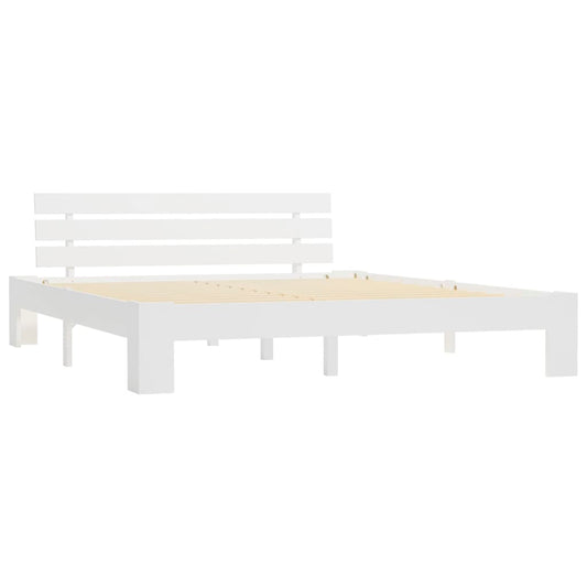 Estrutura de cama com cabeceira 180x200cm pinho maciço branco