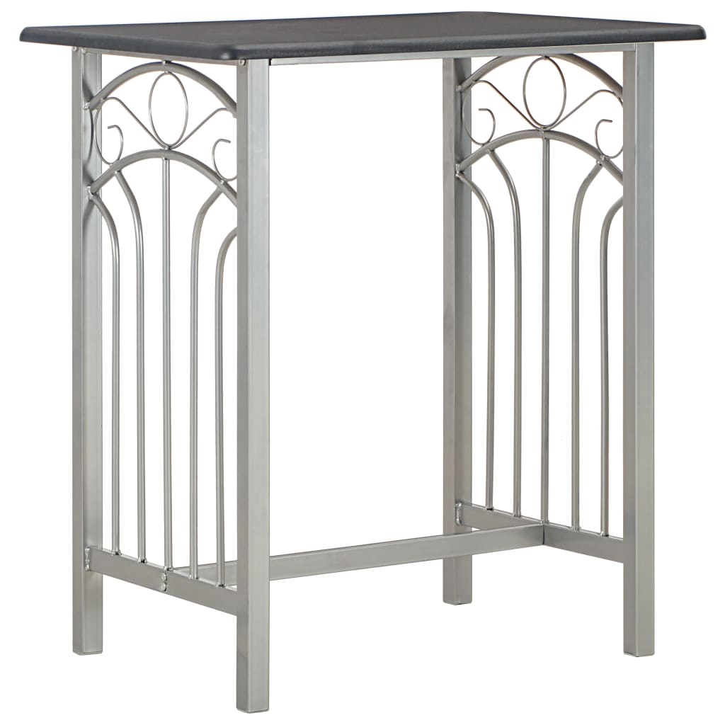 3 pcs conjunto de bar em madeira e aço preto