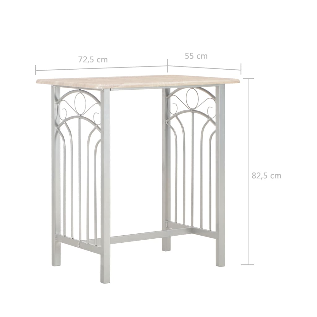 3 pcs conjunto de bar em madeira e aço