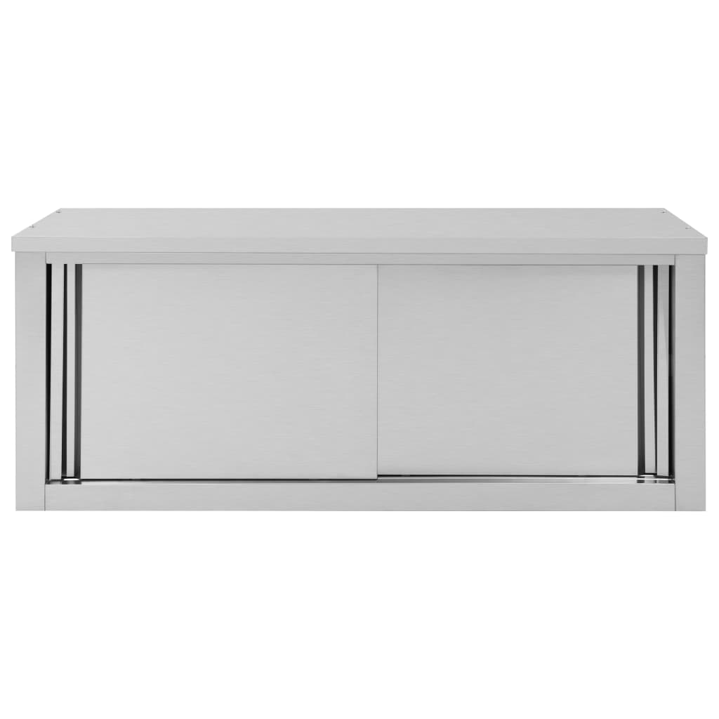 Móvel parede cozinha portas correr 120x40x50 cm aço inoxidável
