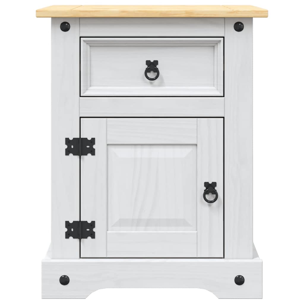 Mesa de cabeceira Corona pinho mexicano 53x39x67 cm branco
