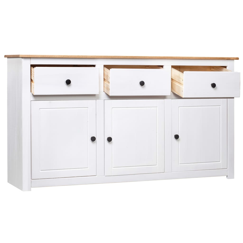 Aparador 135x40x80 cm pinho maciço panama branco