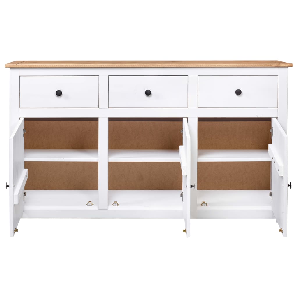 Aparador 135x40x80 cm pinho maciço panama branco