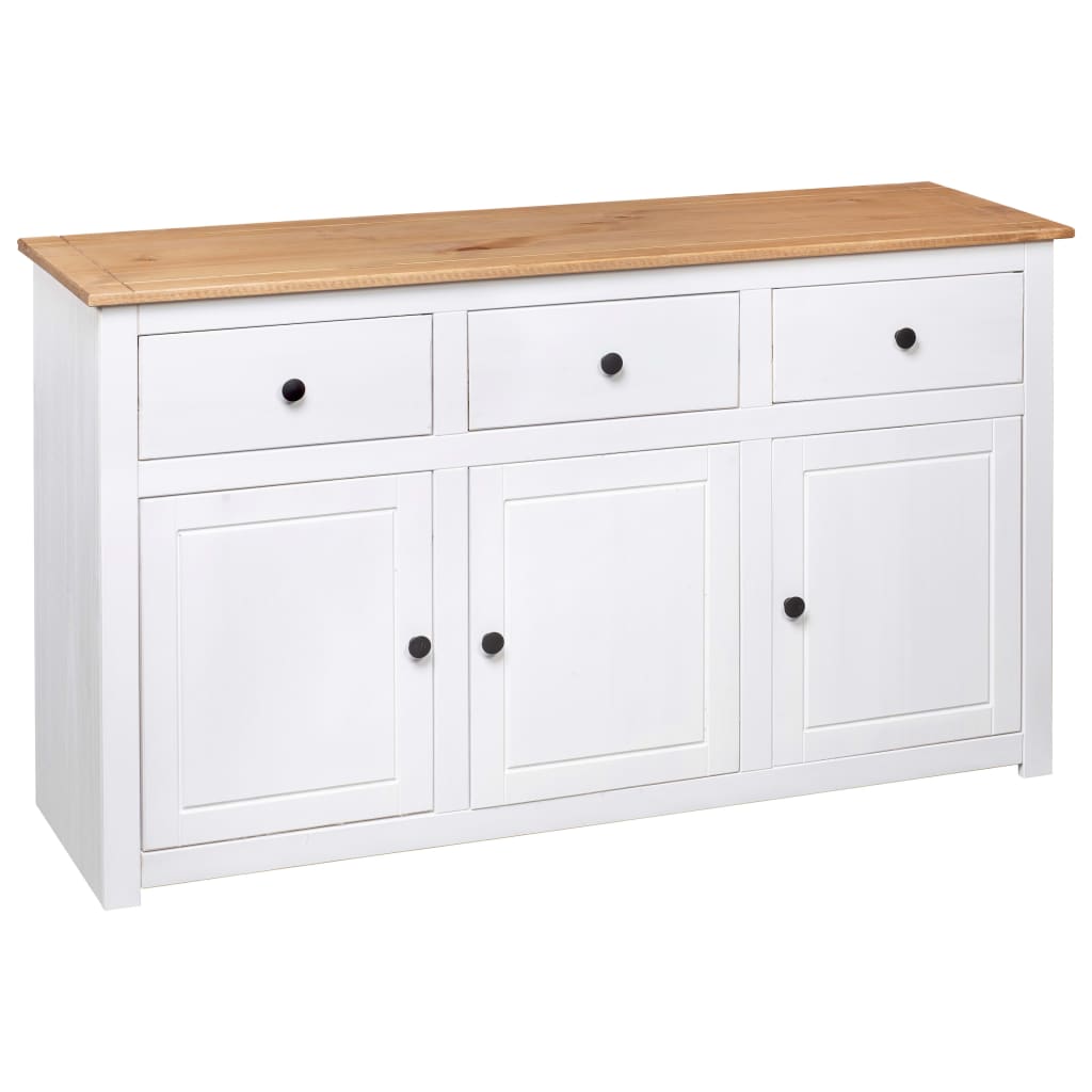 Aparador 135x40x80 cm pinho maciço panama branco
