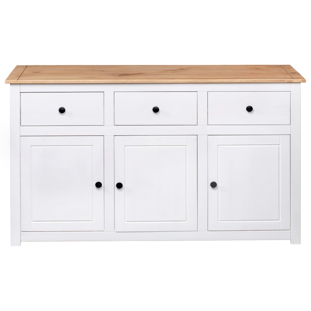 Aparador 135x40x80 cm pinho maciço panama branco