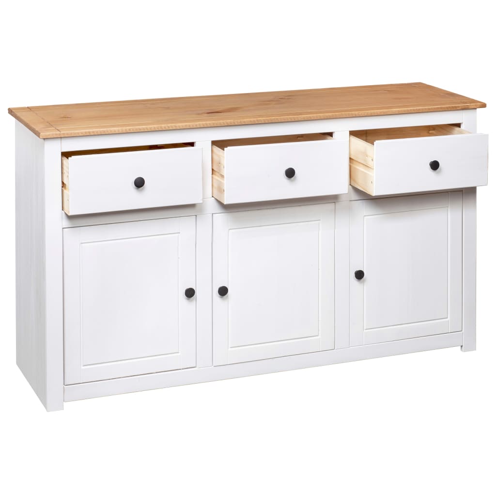 Aparador 135x40x80 cm pinho maciço panama branco