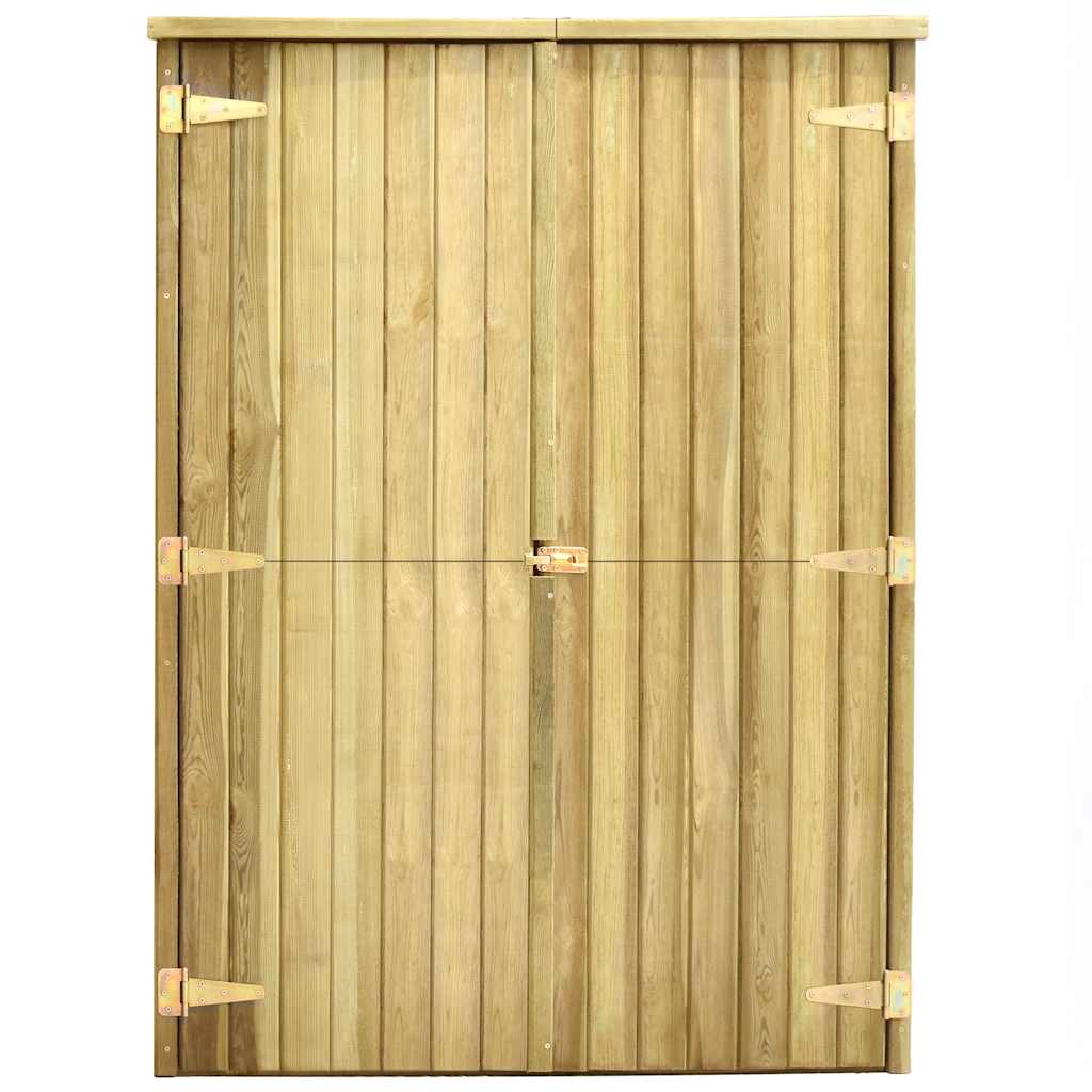 Abrigo p/ ferramentas de jardim 123x50x171 cm pinho impregnado