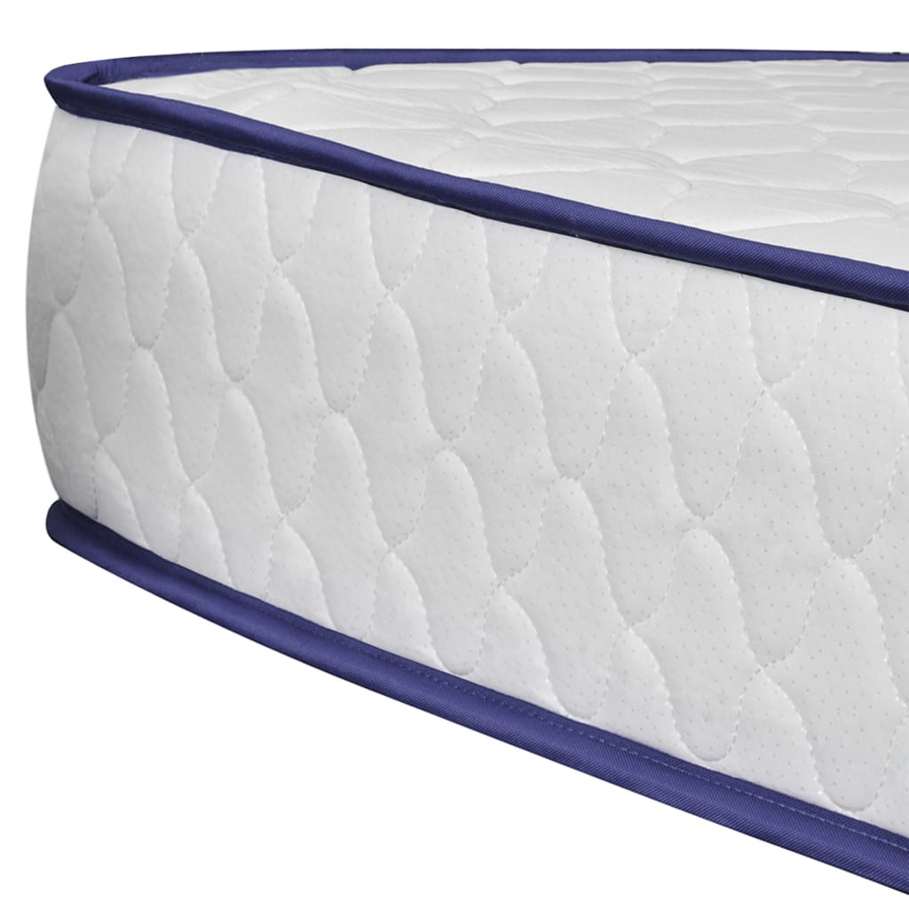 Cama + colchão espuma memória 90x200 cm couro artificial branco