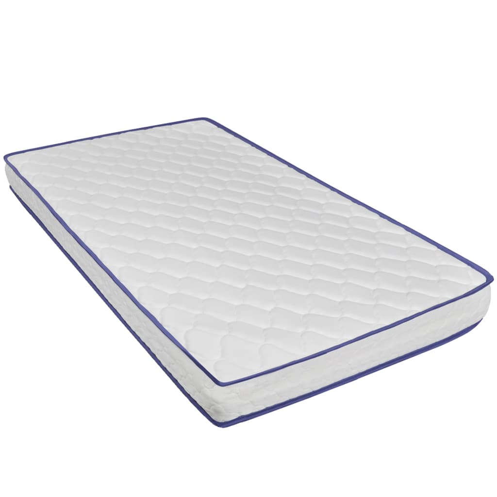 Cama + colchão espuma memória 90x200 cm couro artificial branco