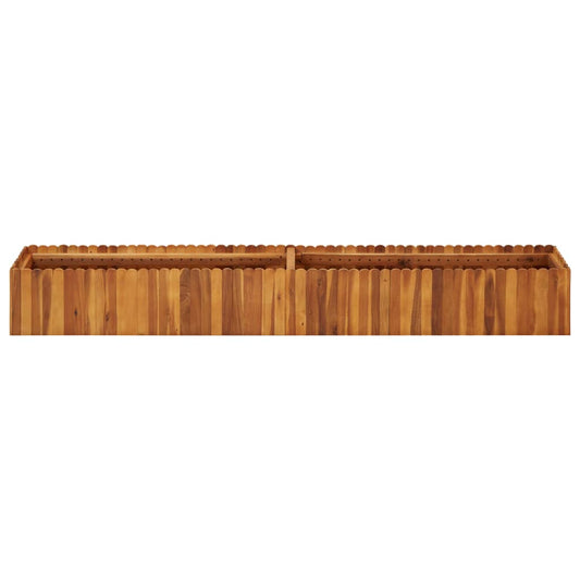 Vaso/floreira de jardim 200x30x25 cm madeira de acácia maciça