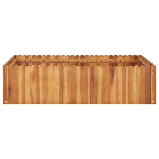 Vaso/floreira de jardim 100x100x25 cm madeira de acácia maciça
