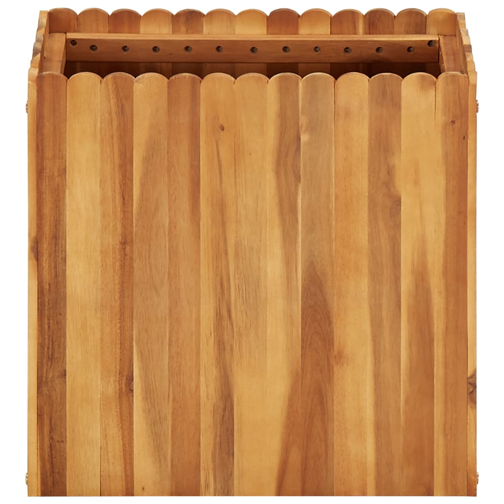 Vaso/floreira de jardim 50x30x50 cm madeira de acácia maciça