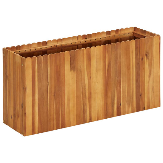 Vaso/floreira de jardim 100x30x50 cm madeira de acácia maciça