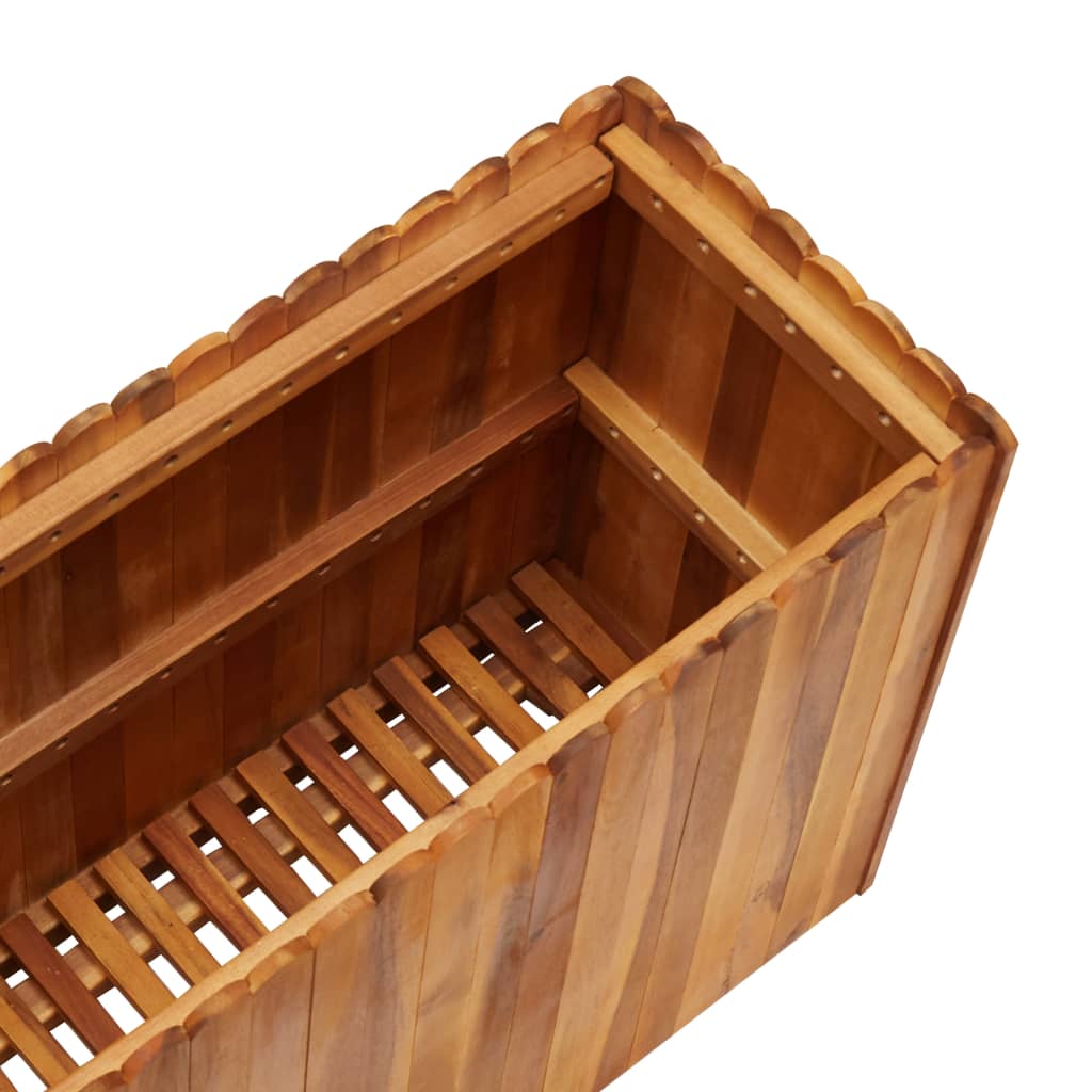 Vaso/floreira de jardim 100x30x50 cm madeira de acácia maciça