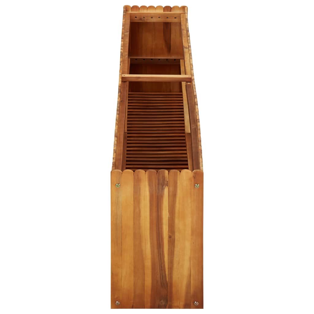 Vaso/floreira de jardim 200x30x50 cm madeira de acácia maciça