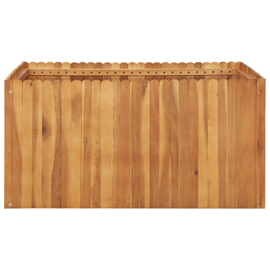 Vaso/floreira de jardim 100x100x50 cm madeira de acácia maciça