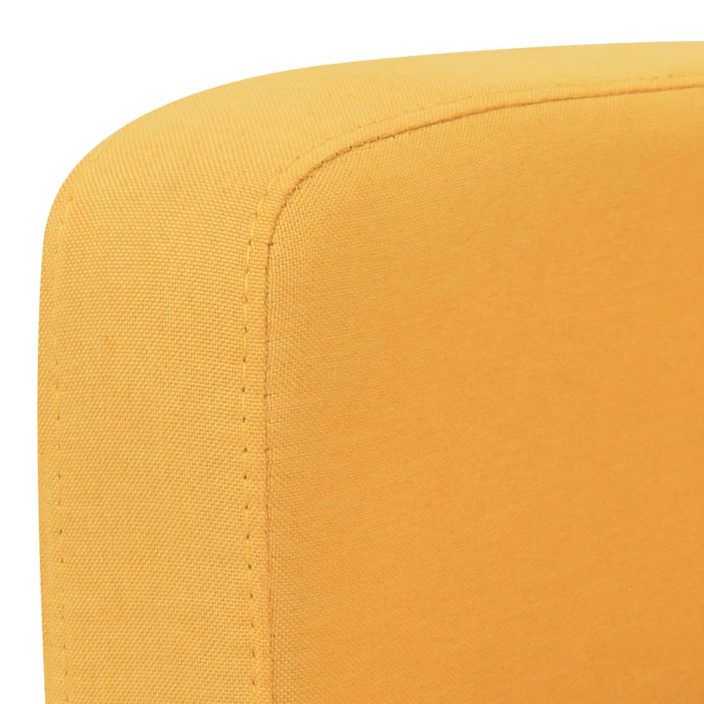 Conjunto de sofás 2 pcs tecido amarelo