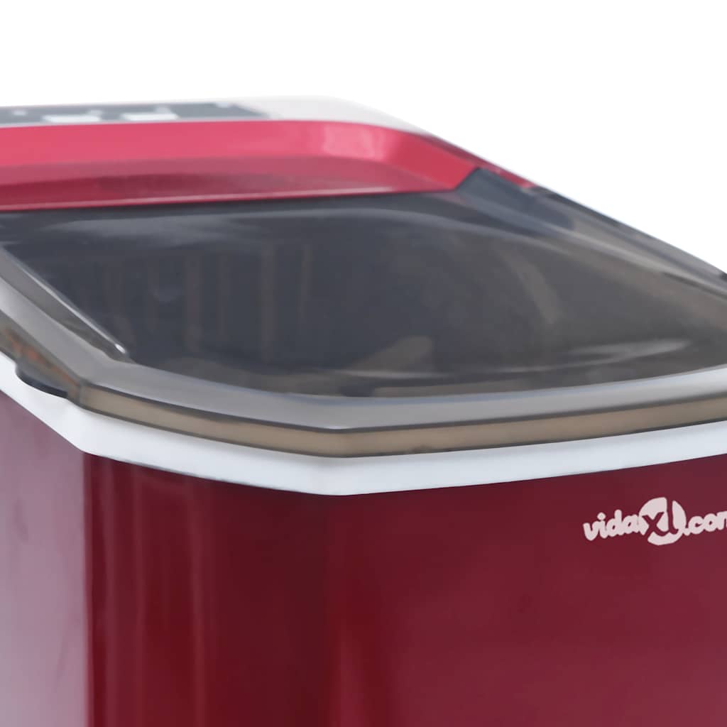 Máquina de fazer cubos de gelo 1,4 L 15 kg/24 h vermelho