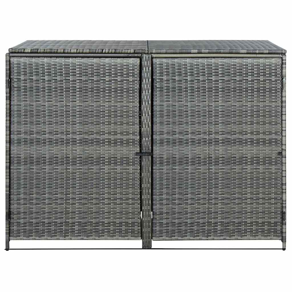 Unidade dupla p/ caixotes do lixo 148x77x111cm vime antracite