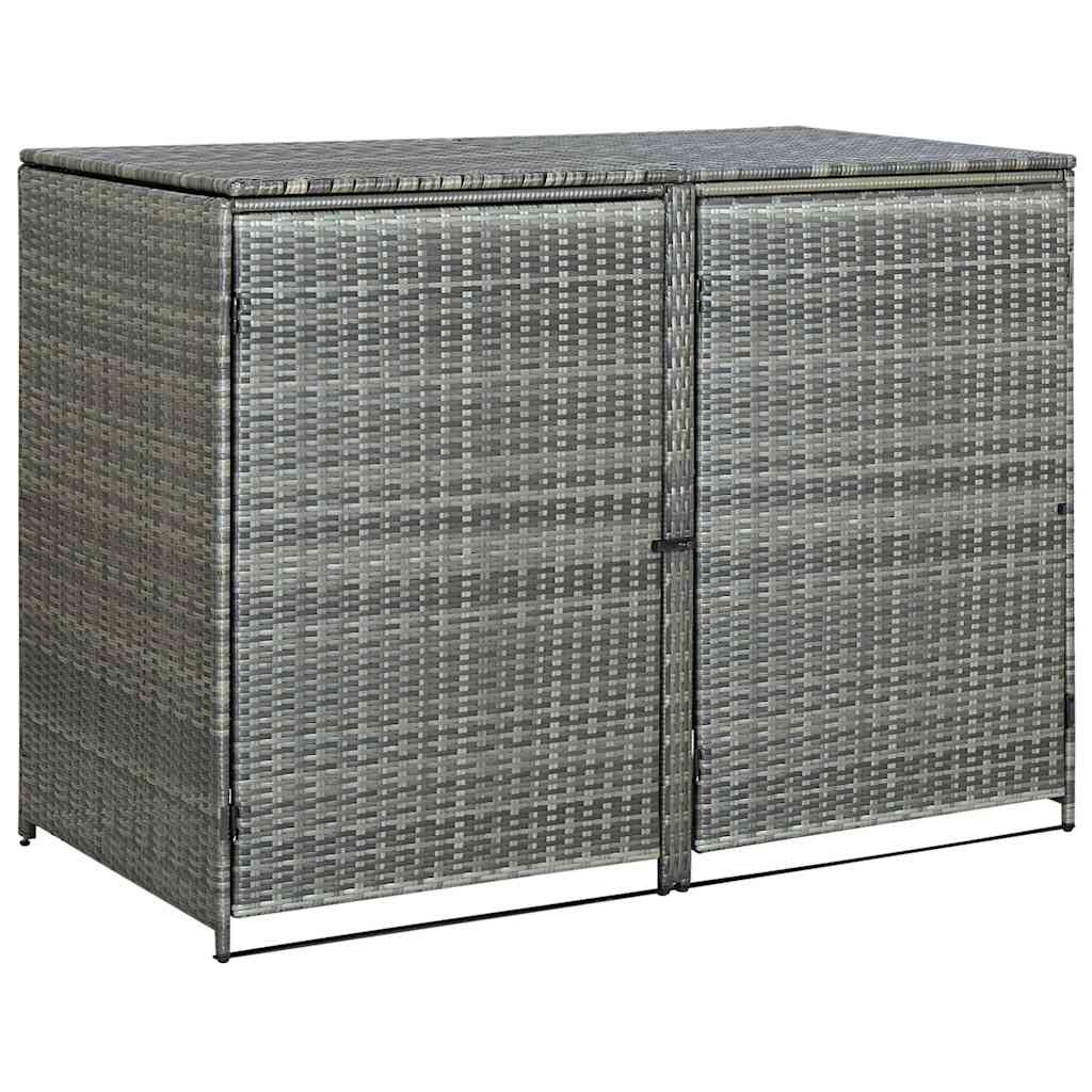 Unidade dupla p/ caixotes do lixo 148x77x111cm vime antracite