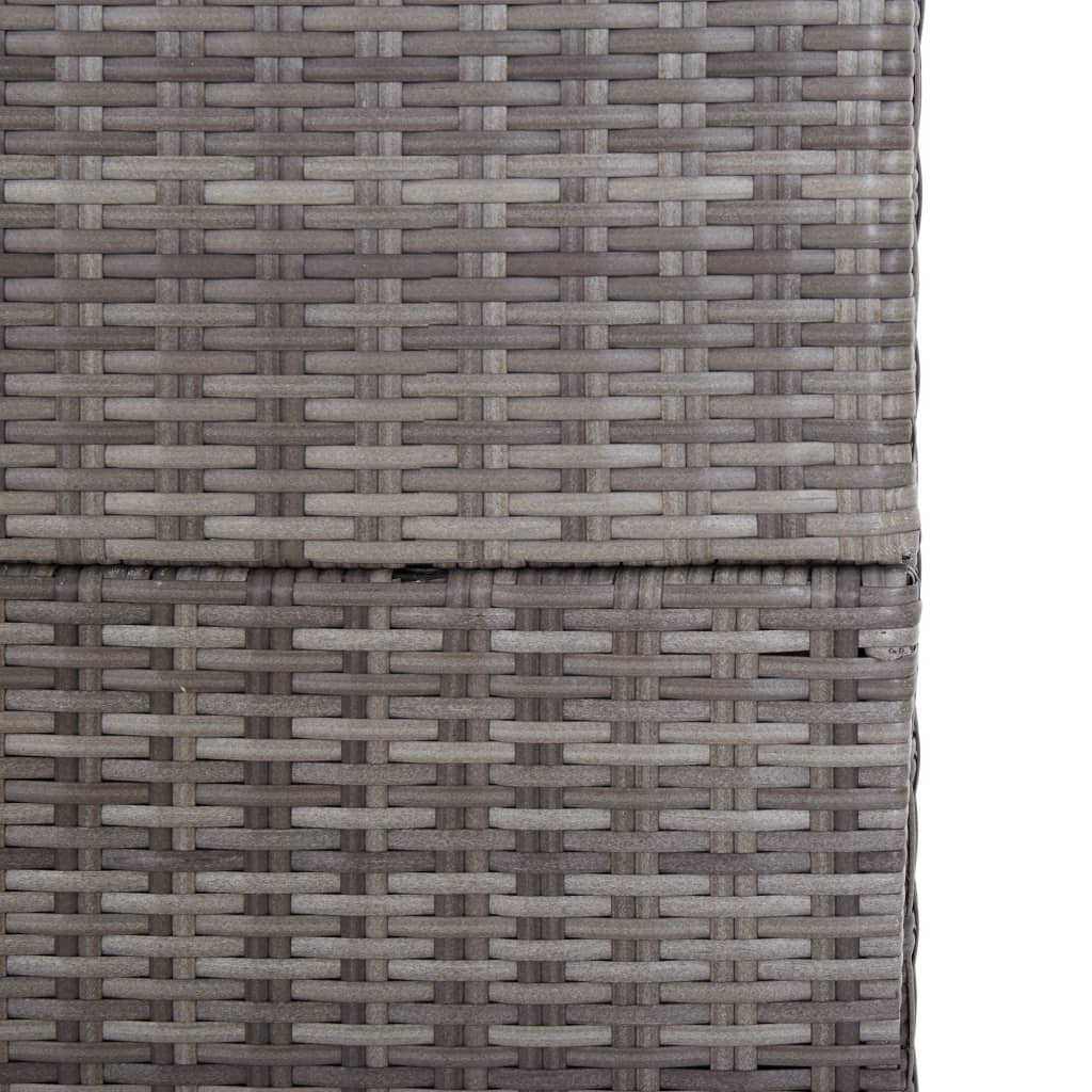 Caixa de arrumação para jardim 150x100x100 cm vime PE cinzento