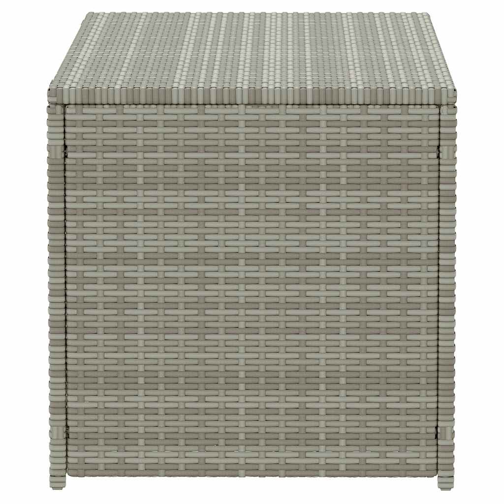 Caixa de arrumação para jardim 100x50x50 cm vime PE cinzento