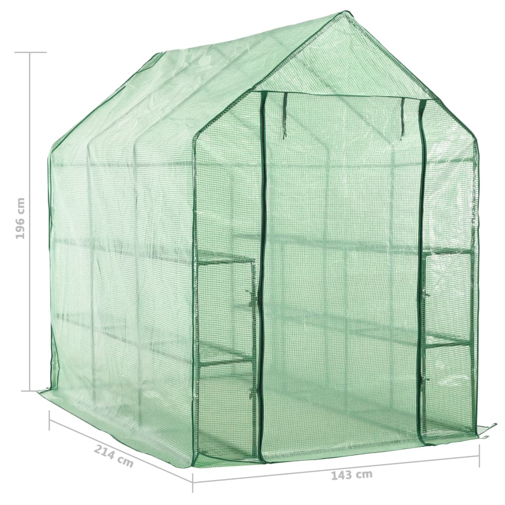 Estufa com 12 prateleiras 143x214x196 cm aço