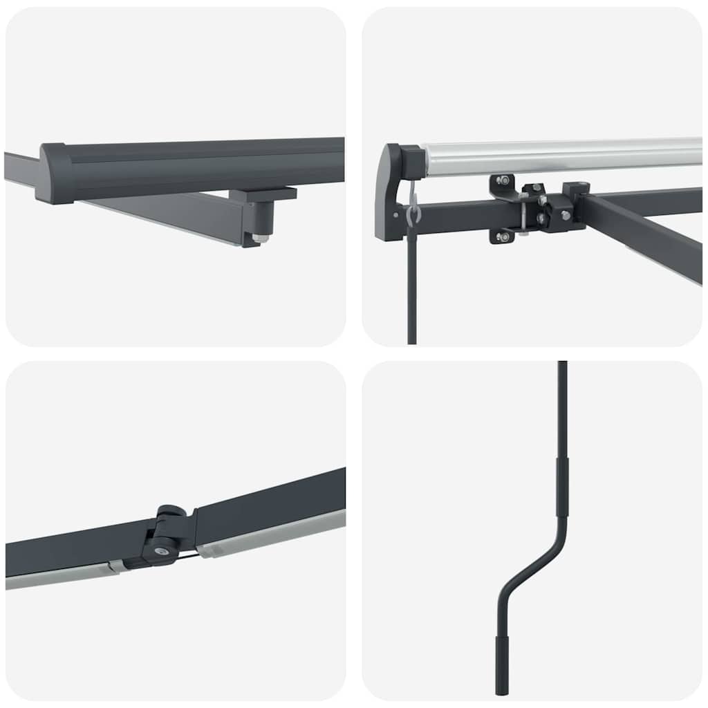 Toldo com Manual Antracite 3 x 2,5 m Metal