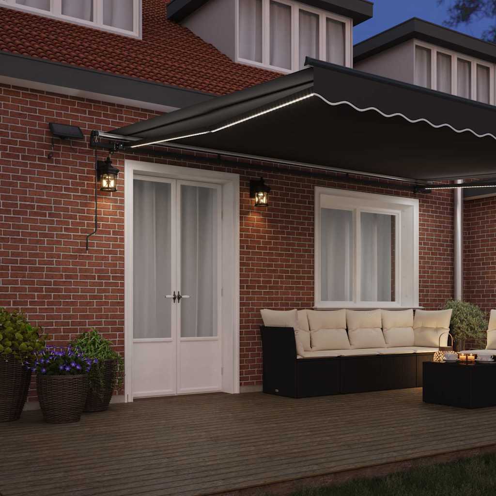 Toldo com Manual Antracite 4.5 x 2.5 m Metal