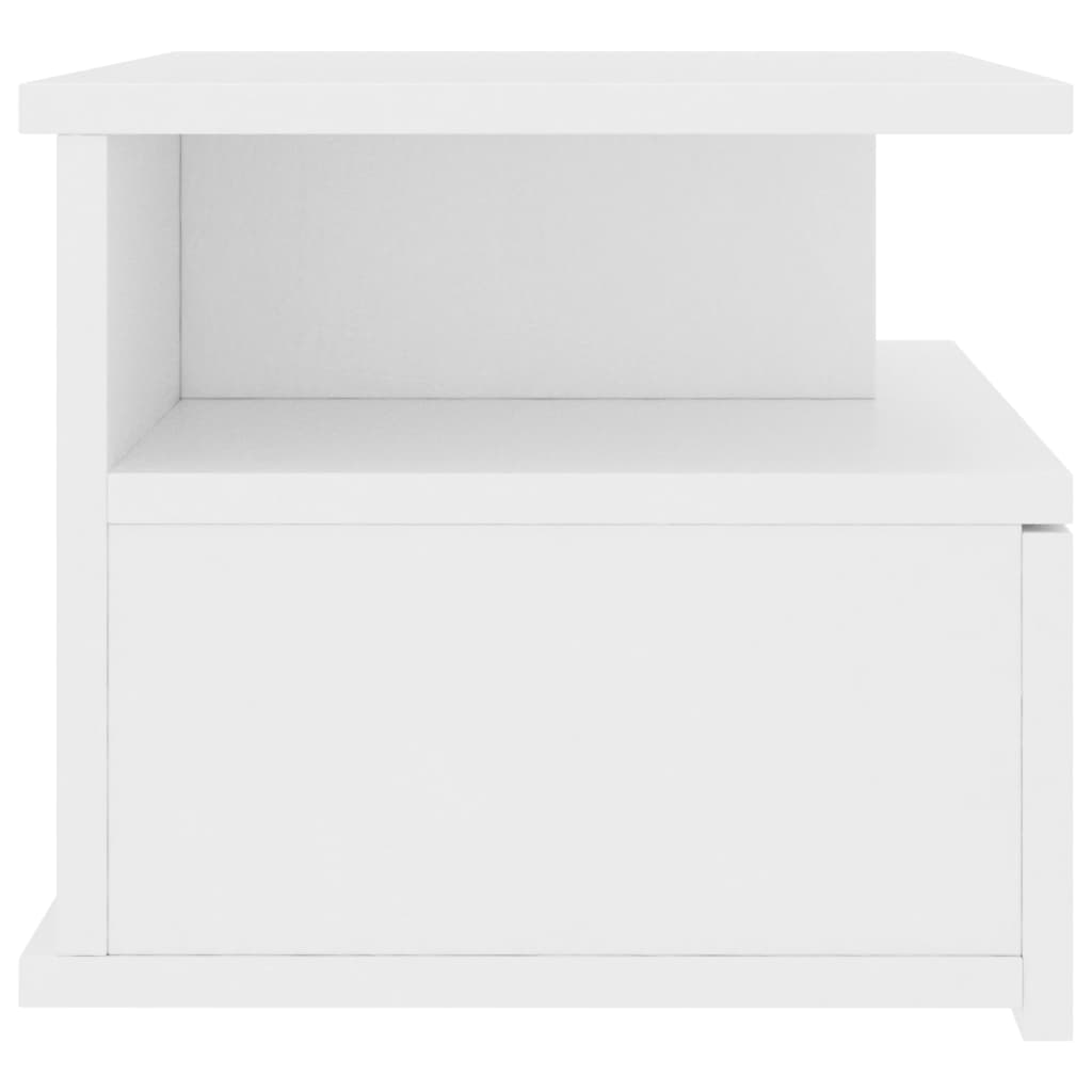 Mesa de cabeceira suspensa 40x31x27 cm derivados madeira branco