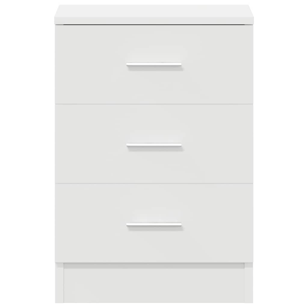 Mesas de cabeceira 2 pcs derivados de madeira branco