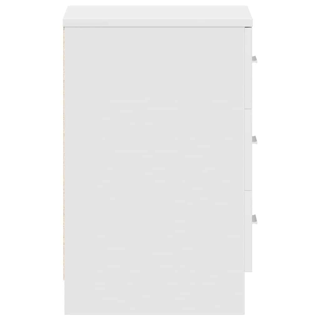 Mesas de cabeceira 2 pcs derivados de madeira branco