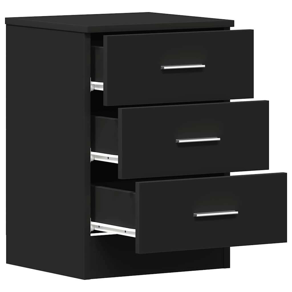 Mesa de cabeceira 38x35x56 cm derivados de madeira preto