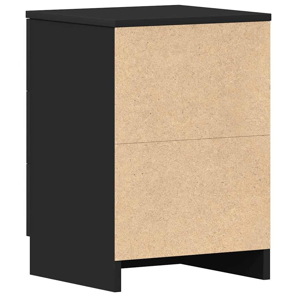 Mesa de cabeceira 38x35x56 cm derivados de madeira preto
