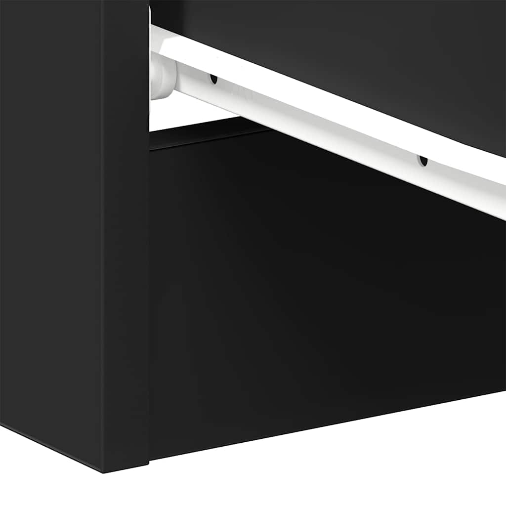 Mesa de cabeceira 38x35x56 cm derivados de madeira preto