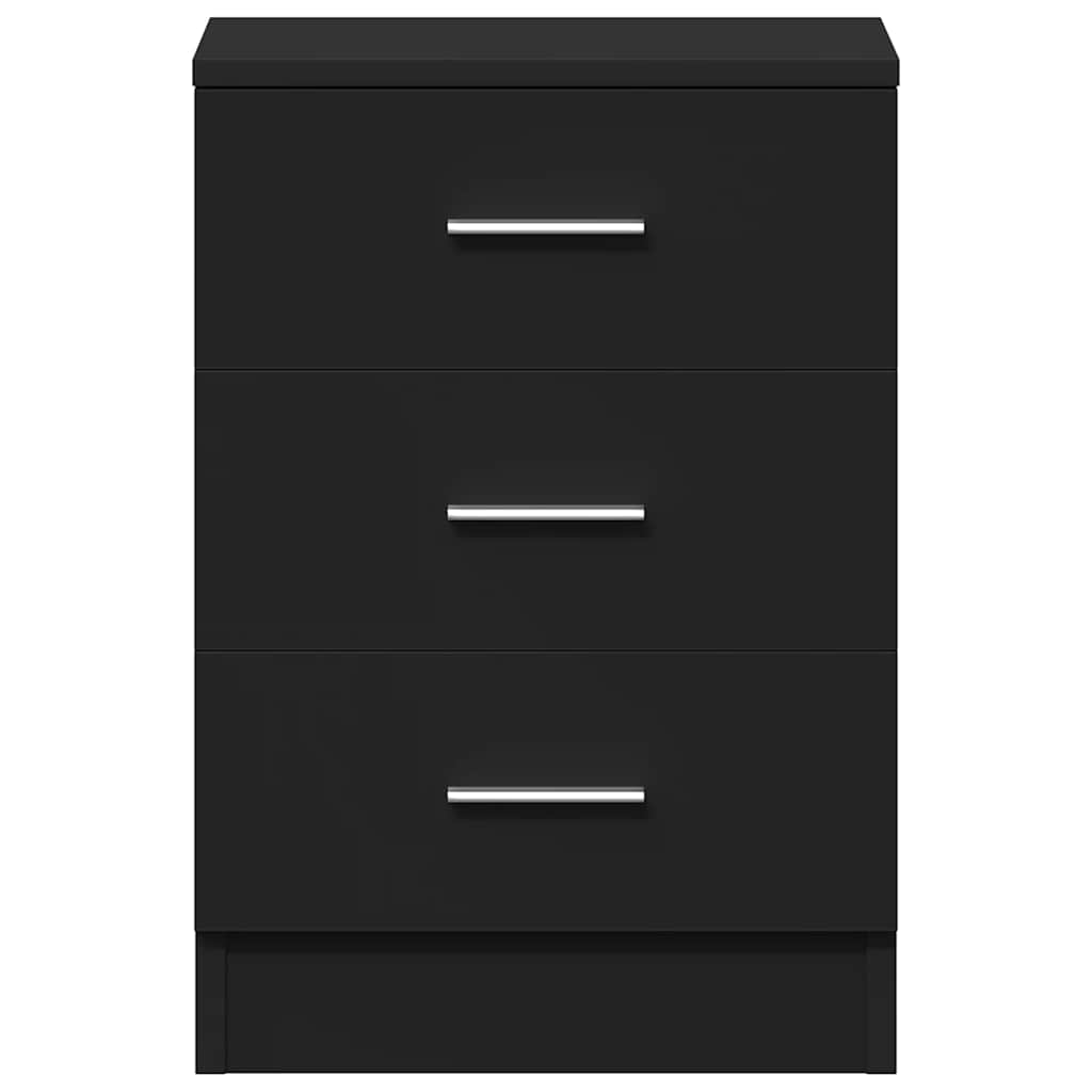 Mesas de cabeceira 2 pcs derivados de madeira preto